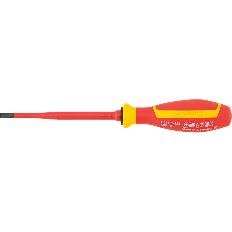 Stahlwille VDE Slotted Drall Screwdriver, 5 – ST 46613055