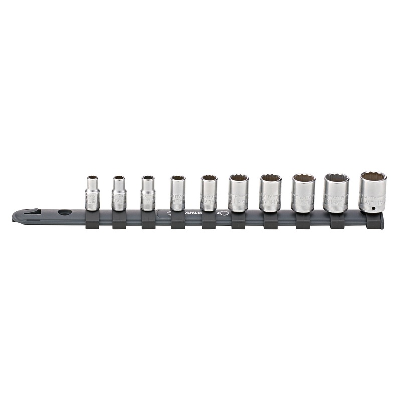 Stahlwille Set of 10 1/4 in Drive Socket with Clip Bar – ST 96051010