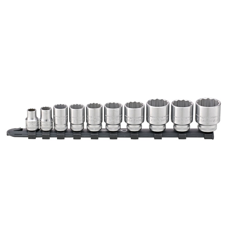 Stahlwille Set of 10 3/8 in Drive Socket with Clip Bar – ST 96052010