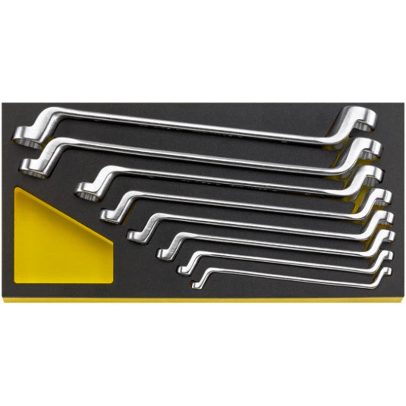 Stahlwille Set of 8 Double Box Ended Ring Wrench with TCS Insert, 6 x 7 – 19 x 22 – ST 96830356