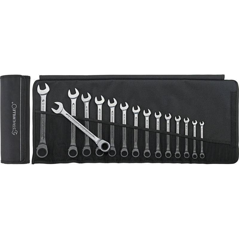 Stahlwille Set of 15 Combination Ratchet Wrench, 8 – 24mm – ST 96411715