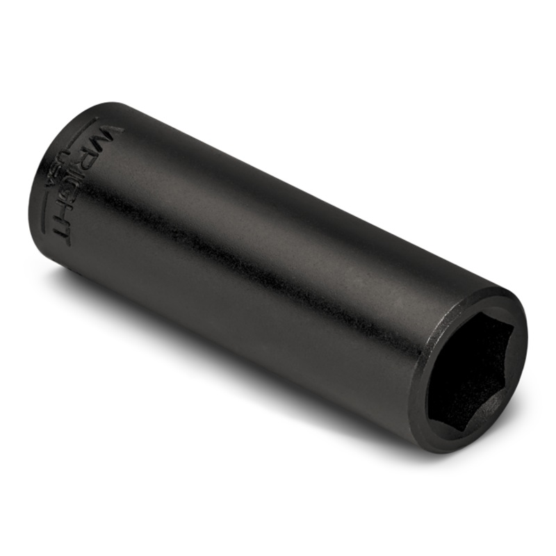 Wright Tool 1/2 in Drive 6-Point Deep Metric Black Oxide Impact Socket, 16mm – WT 49-16MM Socket