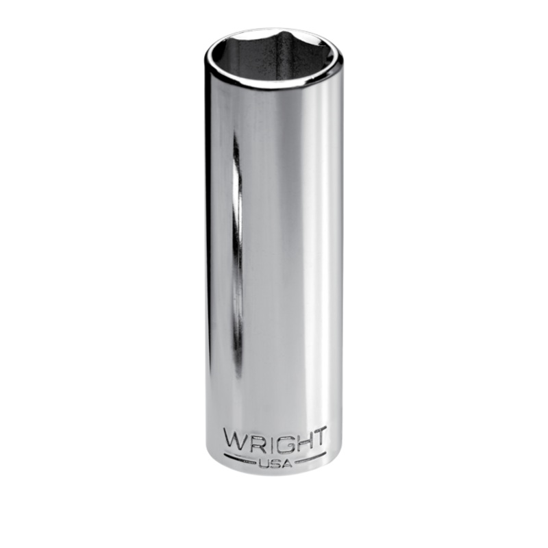 Wright Tool 3/8 in Drive 6-Point Deep Metric Polished Hand Socket, 9mm – WT 35-09MM Socket