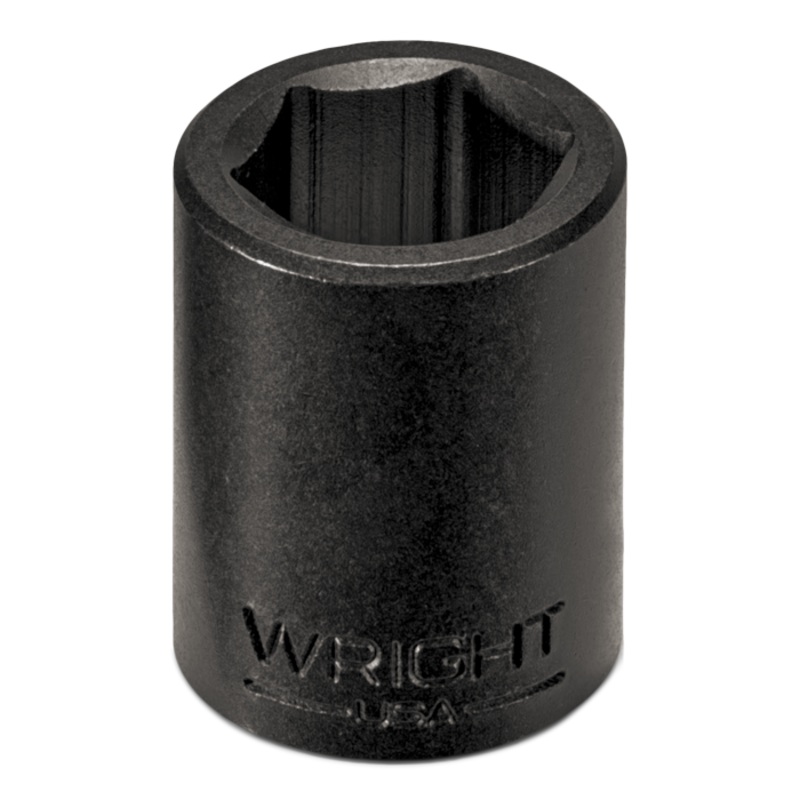 Wright Tool 3/8 in Drive 6-Point Standard Metric Black Oxide Impact Socket, 6mm – WT 38-06MM Socket