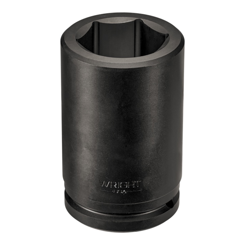 Wright Tool 1-1/2 in Drive 6-Point Deep Metric Black Oxide Impact Socket, 55mm – WT 849-55MM Socket