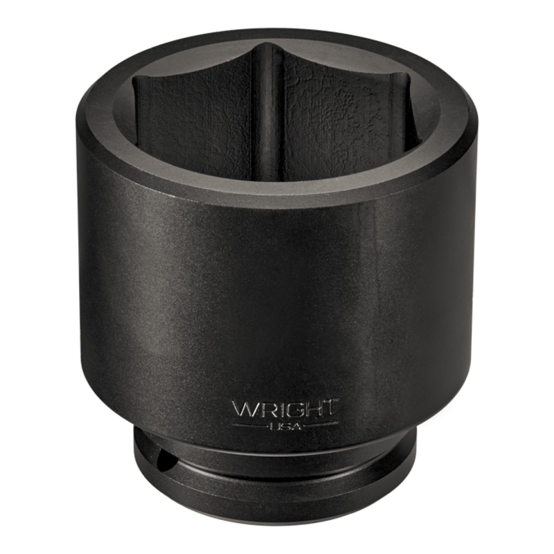 Wright Tool 2-1/2 in Drive 6-Point Standard Metric Black Oxide Impact Socket, 95mm – WT 858-95MM Socket