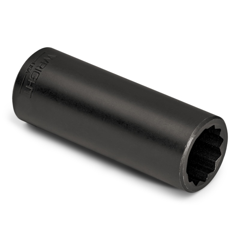 Wright Tool 3/4 in Drive 12-Point Deep Metric Black Oxide Impact Socket, 30mm – WT 69H-30MM Socket