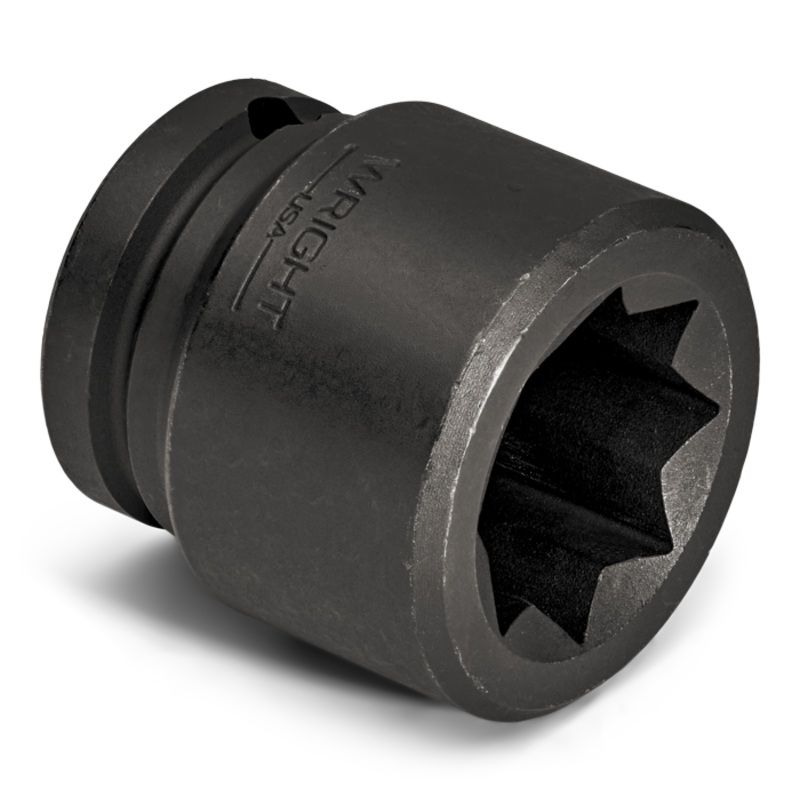 Wright Tool 1 in Drive 8-Point Standard SAE Black Oxide Double Square Railroad Impact Socket, 2 in – WT 8816A Socket