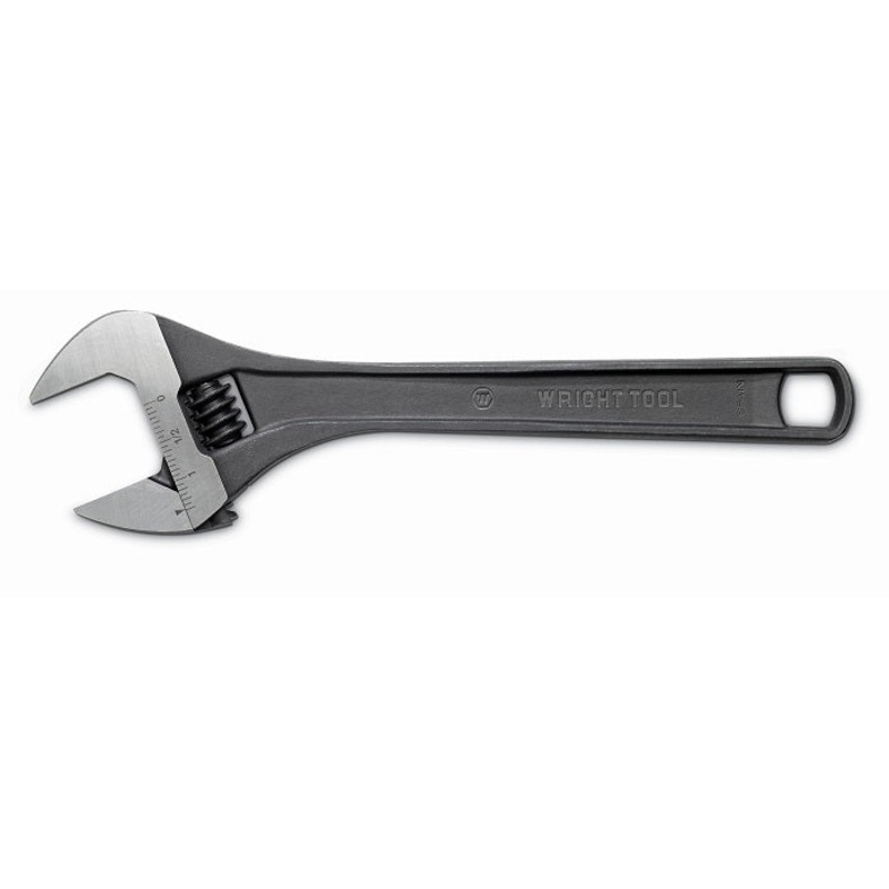 Wright Tool Black Industrial Adjustable Wrench, Maximum Capacity 1-3/8 in, 10 in – WT 9AB10 Adjustable Wrench