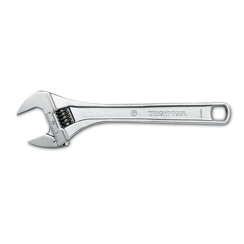 Wright Tool Chrome Adjustable Wrench Maximum Capacity 1/2 in – WT 9AC04 Wrench