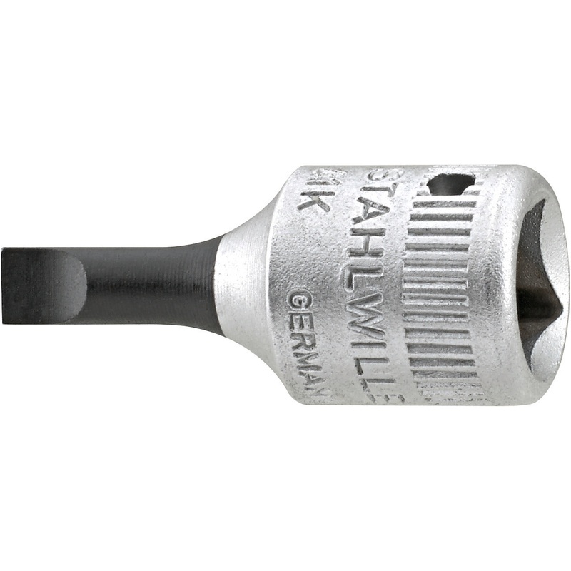 Stahlwille 1/4 in Drive Slotted Socket Screwdriver, 1.2 x 8mm – ST 01280012