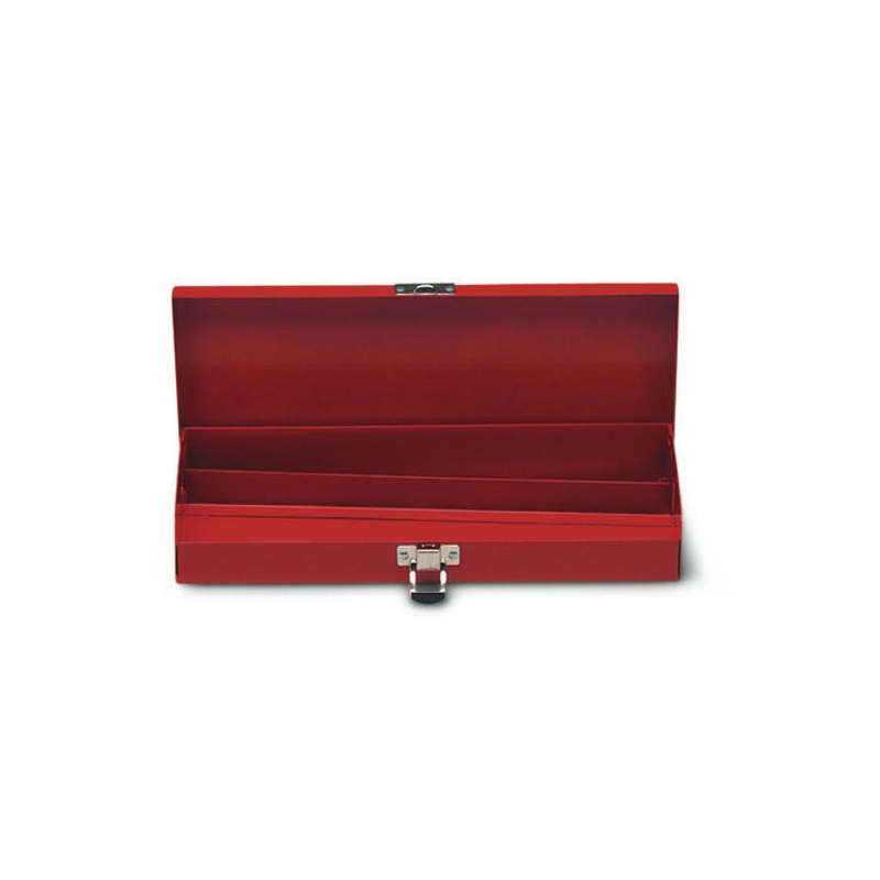 Wright Tool Red Metal Tool Box with Chrome Catch, 16 x 3-3/4 x 1-1/2 in – WT W416 Tool Box