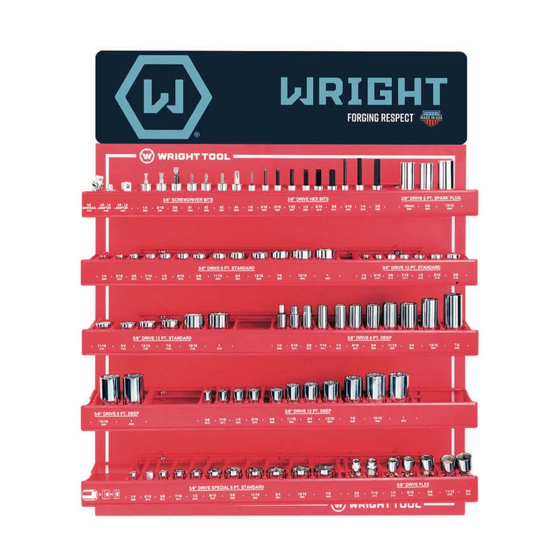 Wright Tool Set of 91 3/8 in Drive 6, 12-Point SAE Polished Socket – WT D984 Socket Set