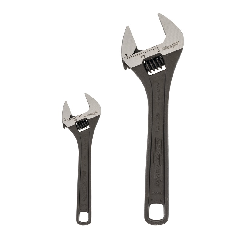 Channellock Set of 2 Black Adjustable Wrench, 806NW and 810NW – CL WS-2N