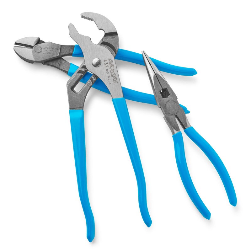 Channellock Set of 3 Plier 432, 317, 338 with Poly-Bag – CL GS-23