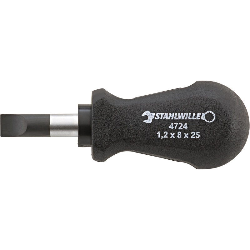 Stahlwille Drall 1C Slotted Screwdriver, Size 3, 1.2 x 8 x 25mm – ST 47241080