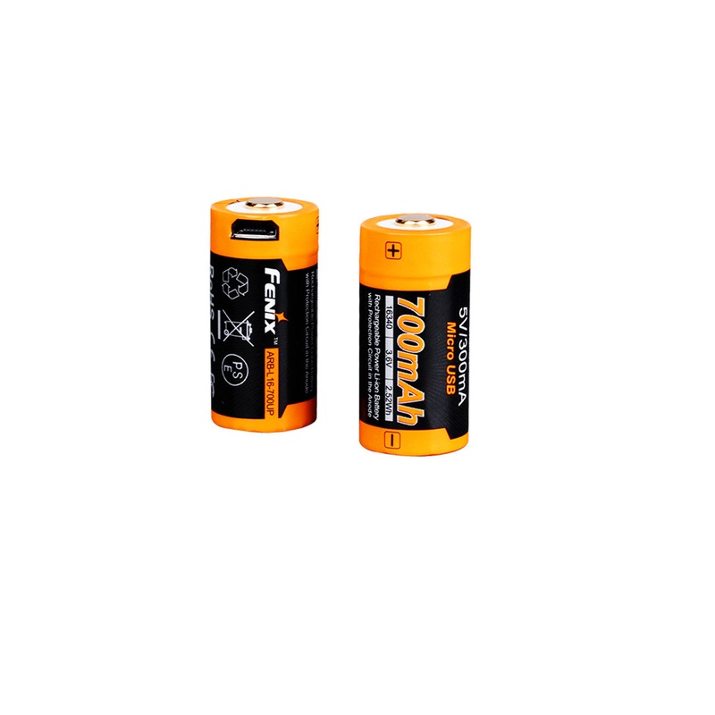 Fenix 16340 USB Rechargeable Battery, 700mAh – F FX-ARBL16700UP