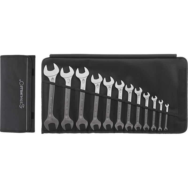 Stahlwille Set of 10 Double Open Ended Wrench, 6 x 7 – 30 x 32 – ST 96400307