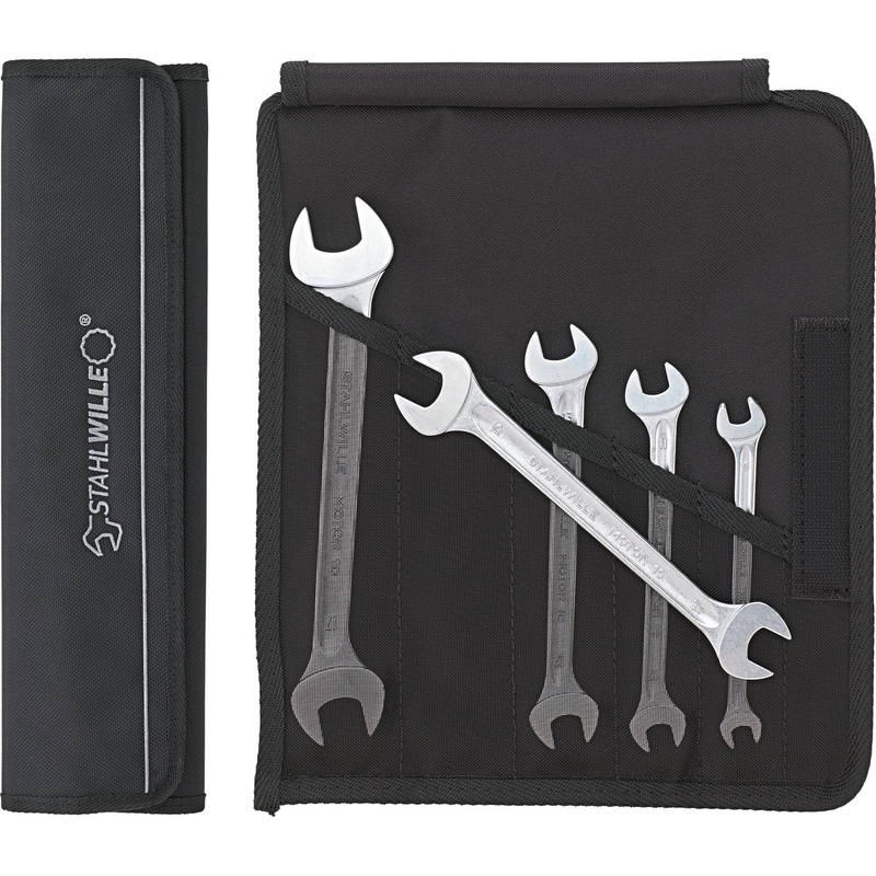 Stahlwille Set of 5 Double Open Ended Wrench, 8 x 9 – 17 x 19 – ST 96400304
