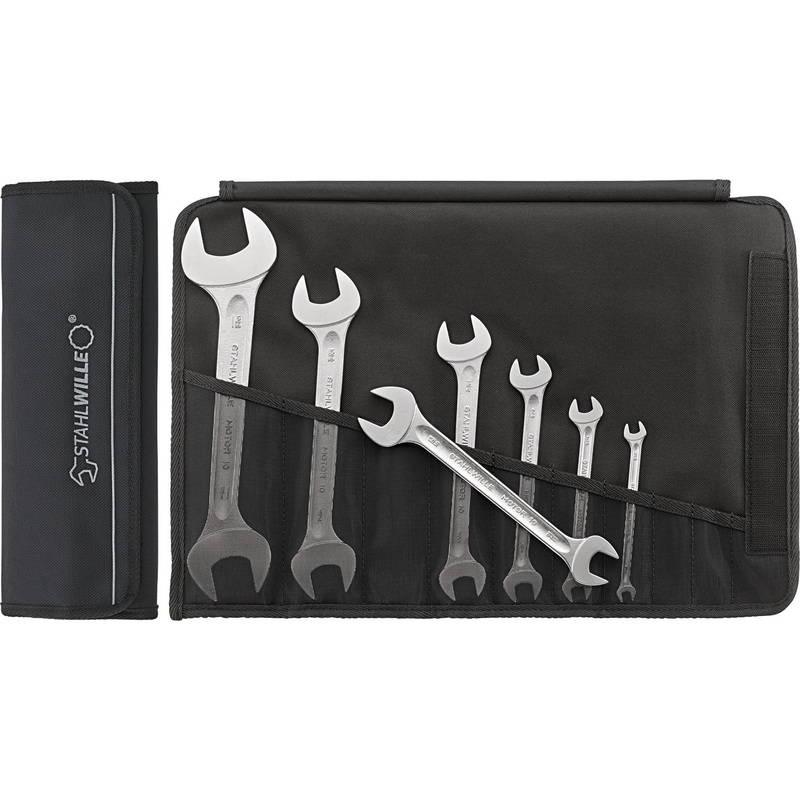 Stahlwille Set of 7 Double Open Ended Wrench, 1/4 x 5/16 – 1-1/8 x 1-5/16 – ST 96404306