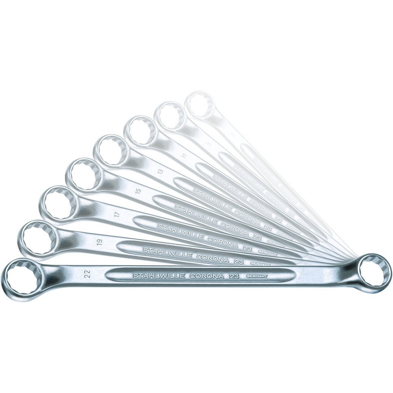 Stahlwille Set of 8 Double Ended Ring Wrench, 6 x 7 – 20 x 22 – ST 96410704