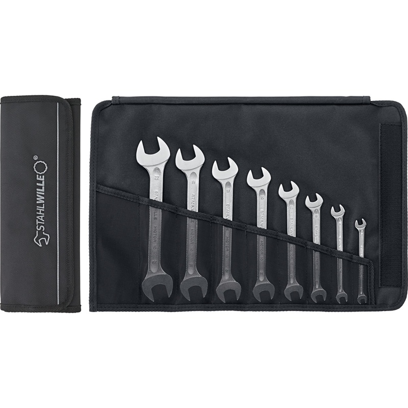 Stahlwille Set of 8 Double Open Ended Wrench, 6 x 7 – 20 x 22 – ST 96400305