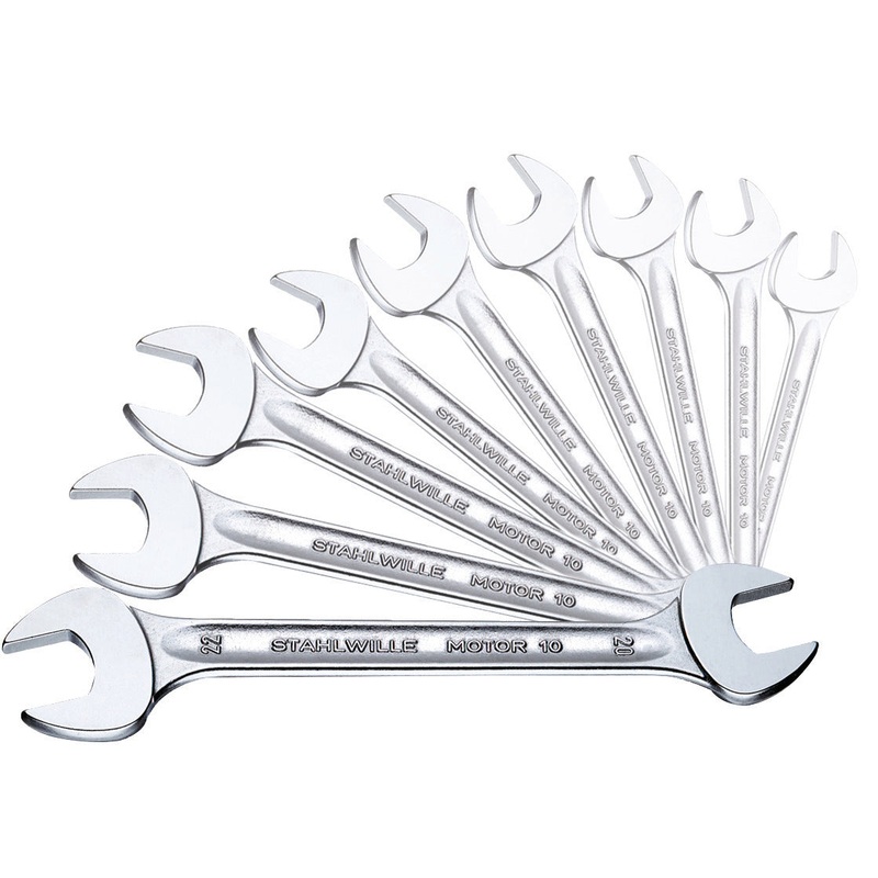 Stahlwille Set of 9 Double Open Ended Wrench, 6 x 7 – 21 x 24 – ST 96400314