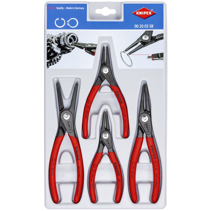 Knipex 00 20 03 SB KN | 4 Pc Precision Circlip Pliers Set