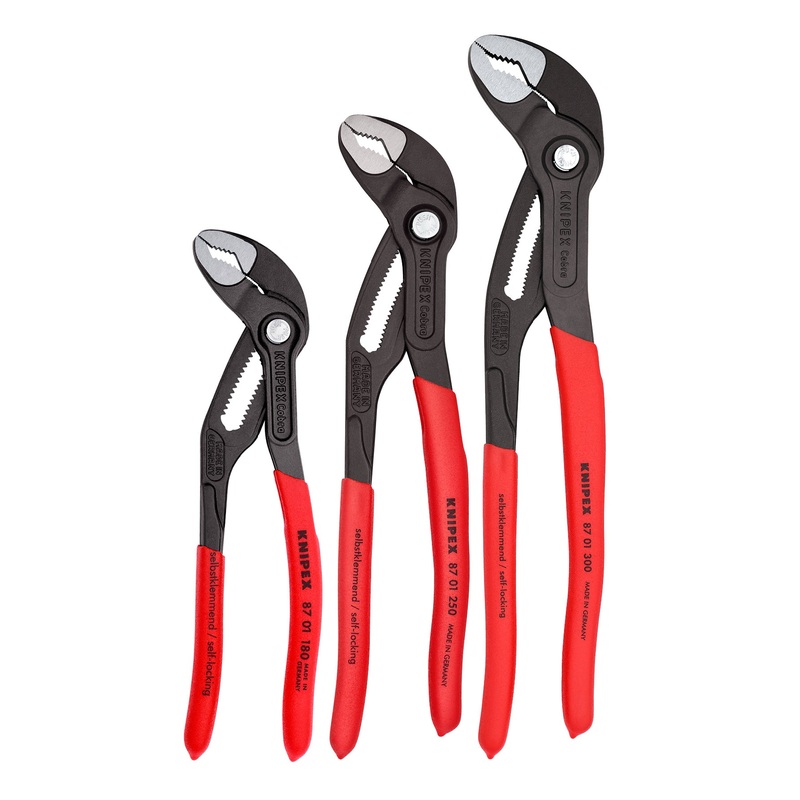 Knipex 00 20 06 US1 KN | 3 Pc Cobra Pliers Set (7, 10, & 12)