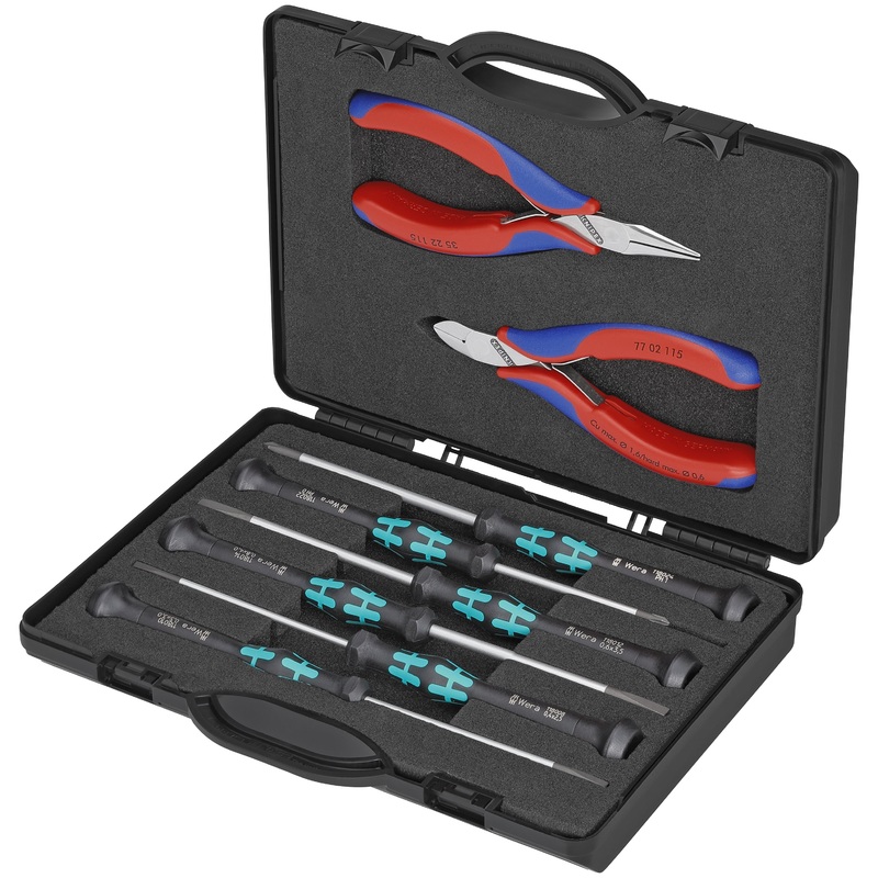 Knipex 00 20 18 KN | 8 Pc ESD Tool Set In Case With Foam