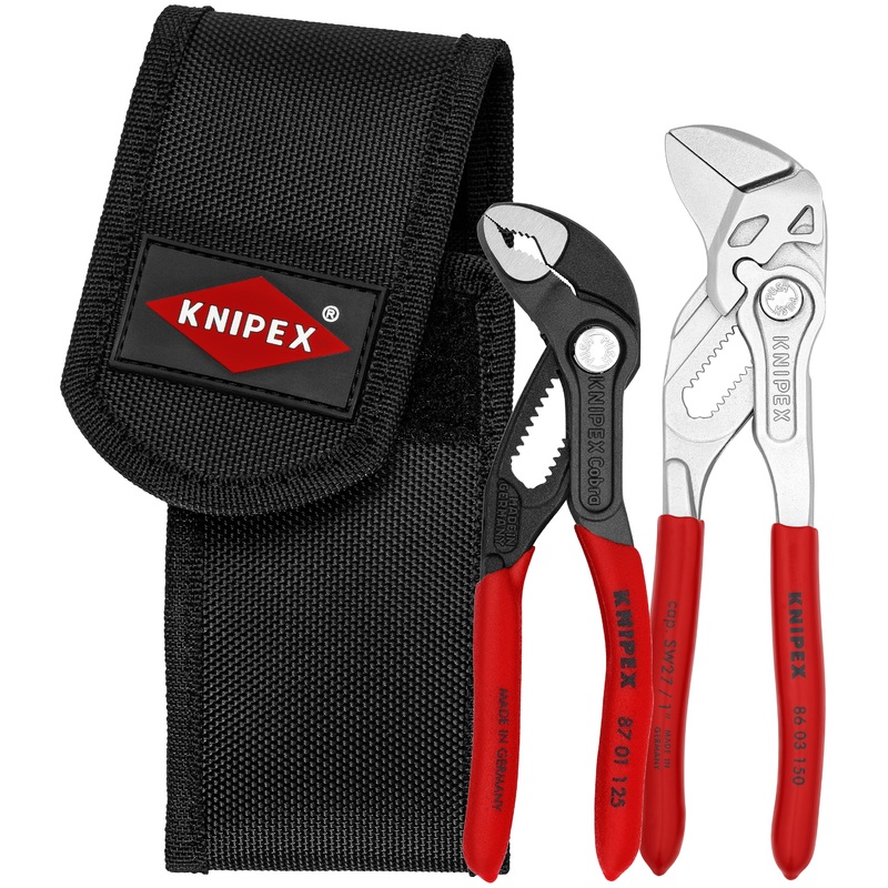 Knipex 00 20 72 V01 KN | 2 Pc Mini Pliers In Belt Pouch (86 03 150 & 87 01 125)