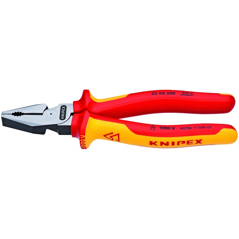 Knipex 02 08 200 US KN | High Leverage Combination Pliers, 1000V Insulated
