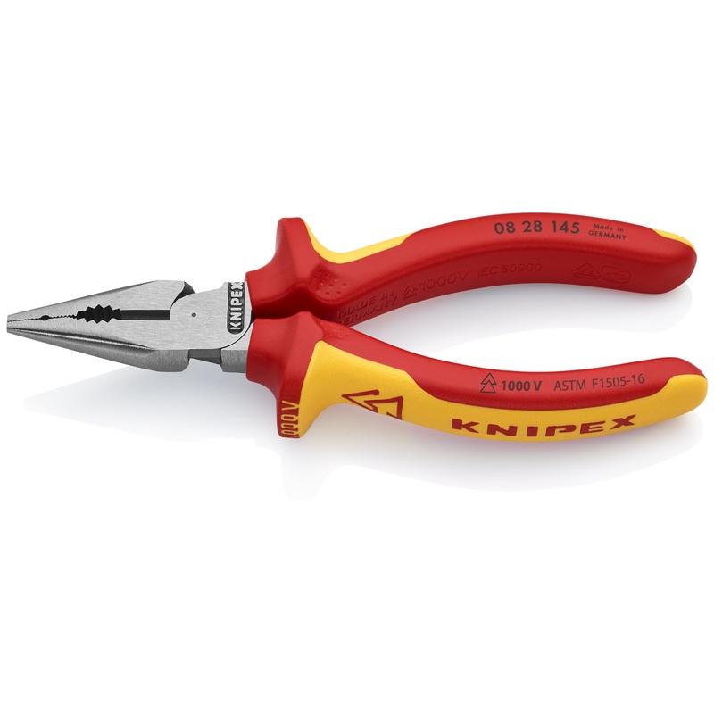 Knipex 08 28 145 SBA KN | Needle-Nose Combination Pliers, 1000V Insulated