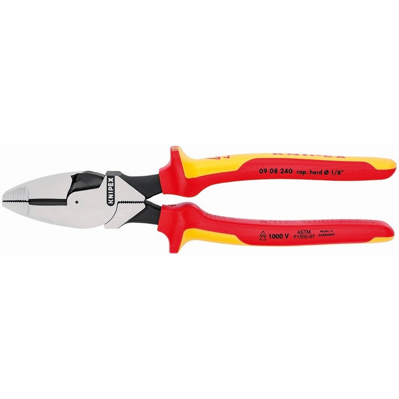 Knipex 09 08 240 US KN | High Leverage Lineman’s, New England Head, 1000V Insulated