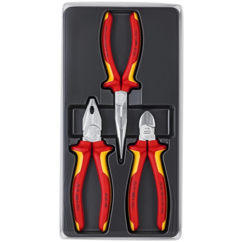 Knipex Set of 3 1000V Insulated Plier Tools – KN 00 20 12