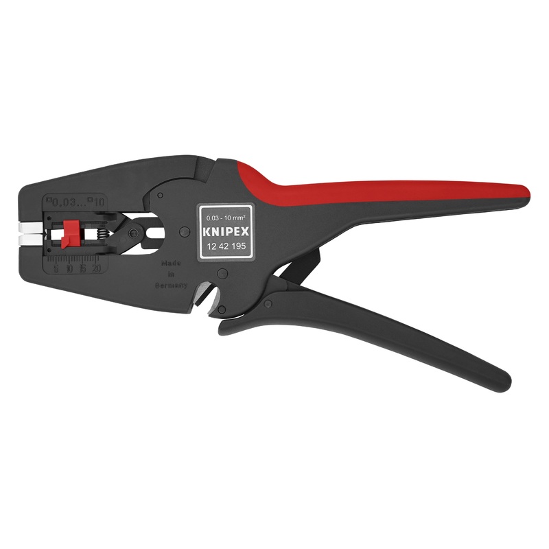 Knipex 12 42 195 KN | MultiStrip 10 Automatic Insulation Stripper, 8-32 AWG, Multi-Component