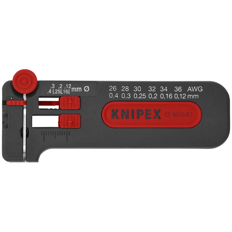 Knipex 12 80 040 SB KN | Precision Mini Wire Stripper, 26-36 AWG