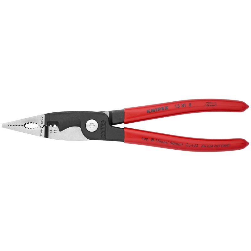 Knipex 13 81 8 KN | Electrical Installation Pliers, 12,14 AWG