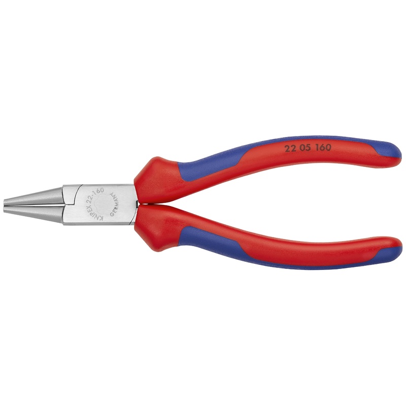 Knipex 22 05 160 KN | Round Nose Pliers, Chrome, Multi-Component