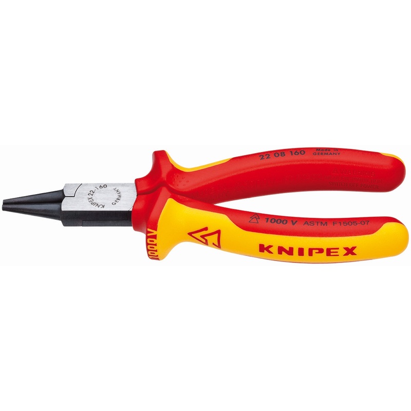 Knipex 22 08 160 SBA KN | Round Nose Pliers, 1000V Insulated