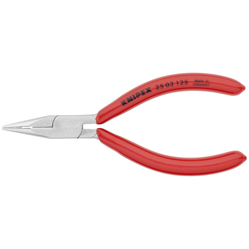 Knipex 25 03 125 KN | Long Nose Pliers w/ Cutter, Chrome, Multi-Component