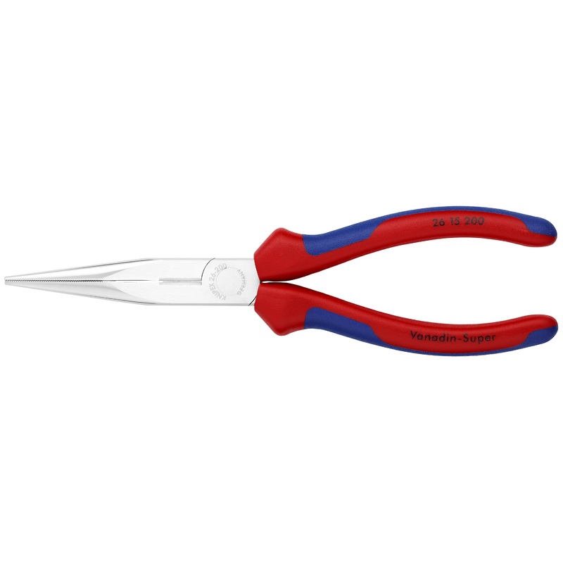 Knipex 26 15 200 KN | Long Nose Pliers w/ Cutter, Chrome, Multi-Component