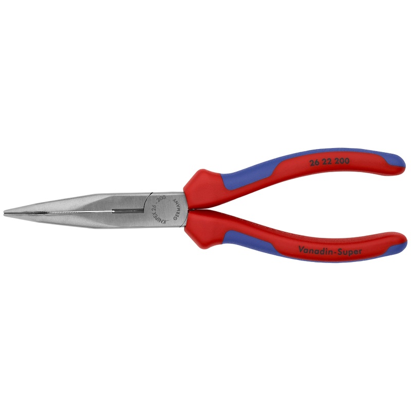 Knipex 26 22 200 KN | Long Nose Pliers w/ Cutter, 40 degree Angled, Multi-Component