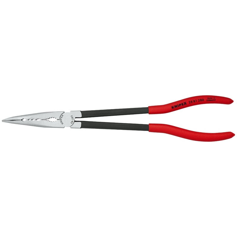 Knipex 28 81 280 SBA KN | Extra Long Needle Nose Pliers, 45 degree Angled Jaws