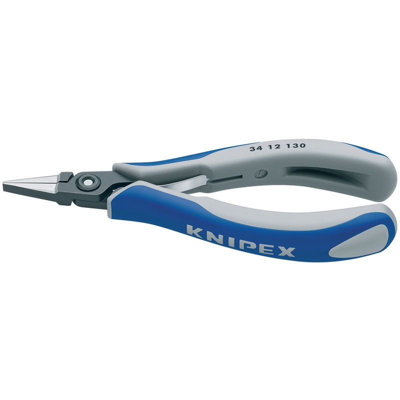 Knipex 34 12 130 KN | Precision Electronics Pliers, Flat Tips, Multi-Component