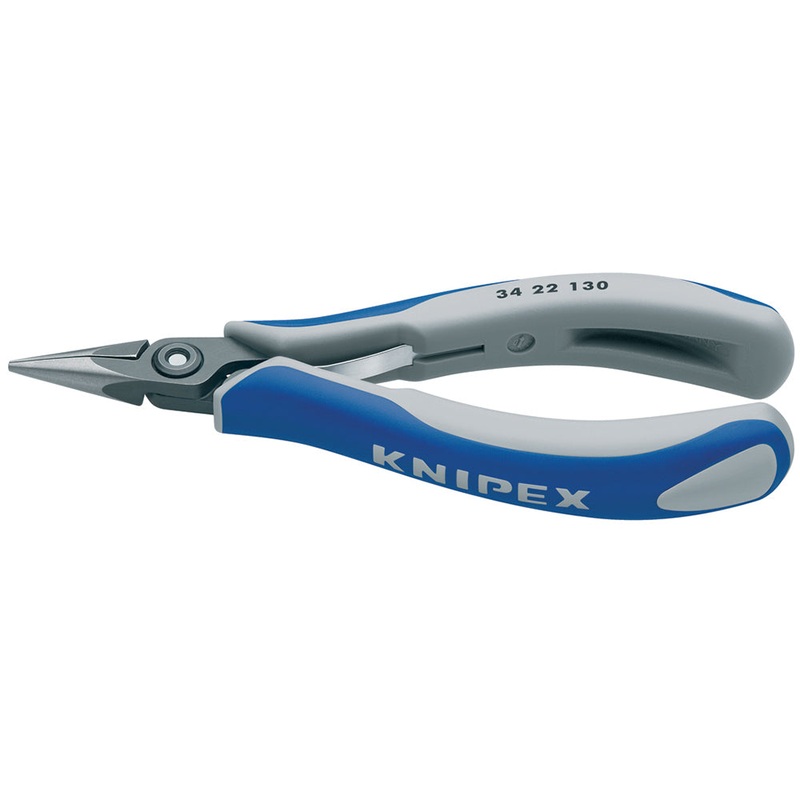 Knipex 34 22 130 KN | Precision Electronics Pliers, Half Round Tips, Multi-Component