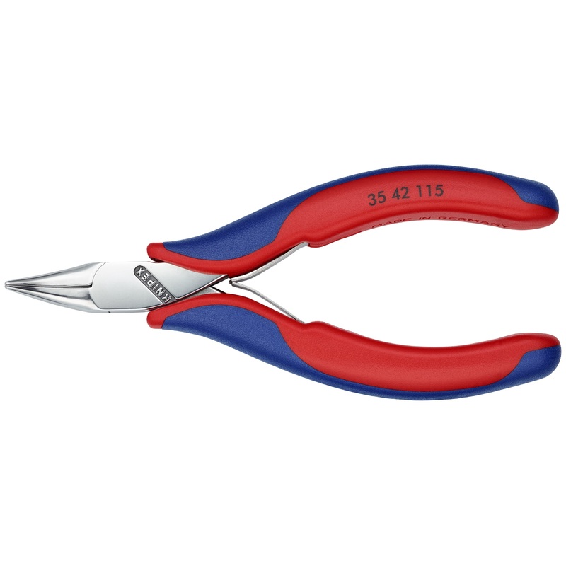 Knipex 35 42 115 KN | Electronics Pliers, Half Round Tips, 45 degree Angled, Multi-Component