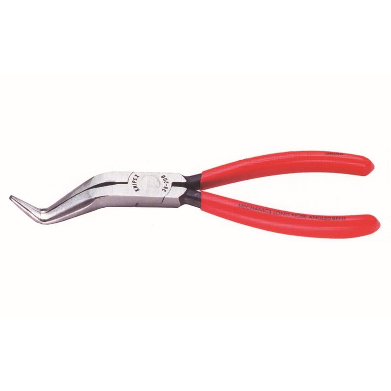 Knipex 38 81 200 B KN | Long Nose Pliers W/O Cutter, Double Angled