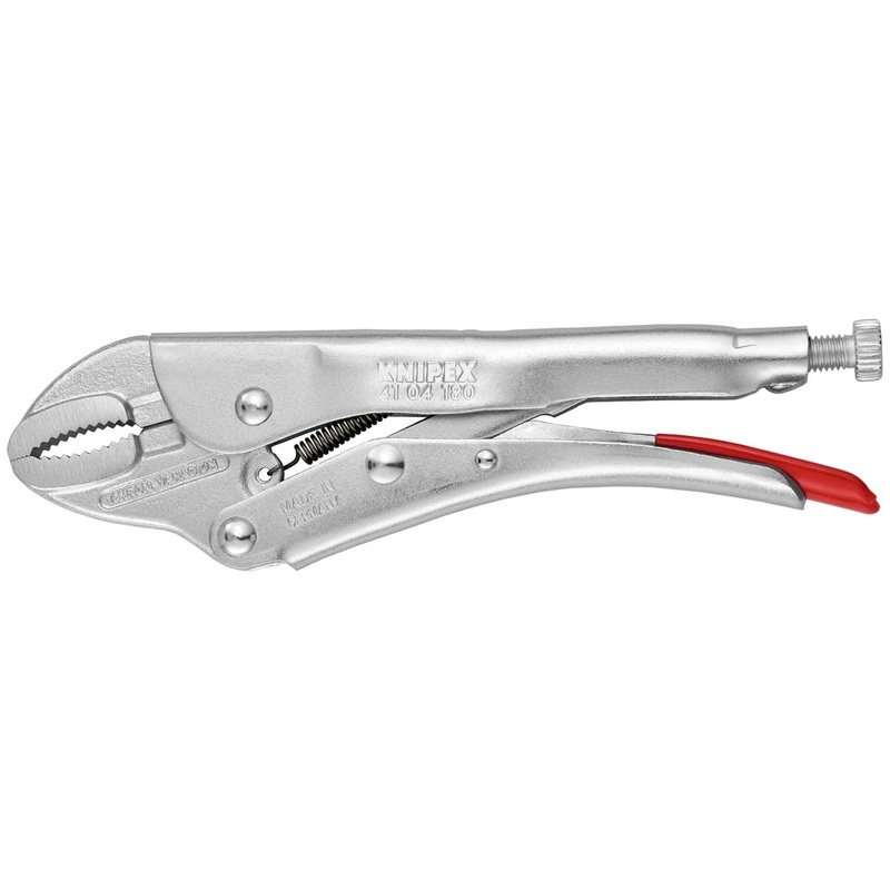 Knipex 41 04 180 KN | Locking Pliers, Round Jaws, Chrome