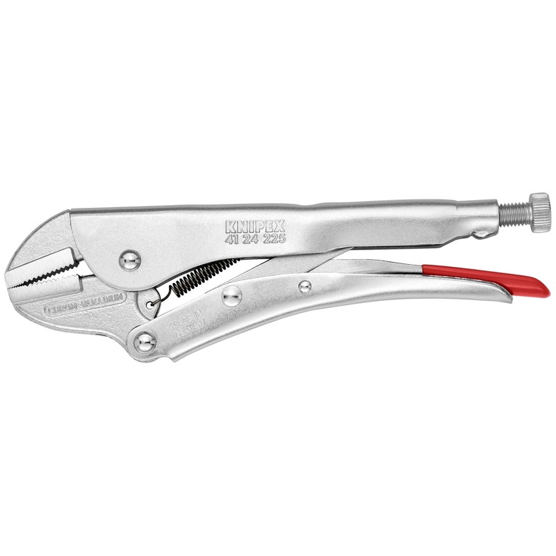 Knipex 41 24 225 KN | Locking Pliers, Straight Jaws, Chrome